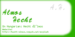 almos hecht business card